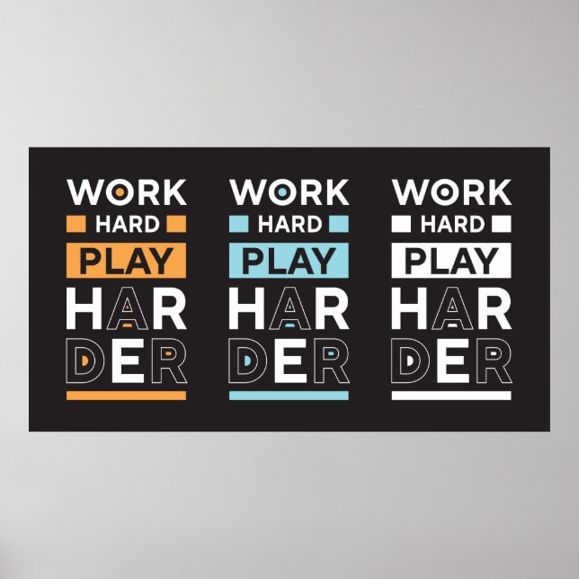 hart arbeiten poster (Vorne)