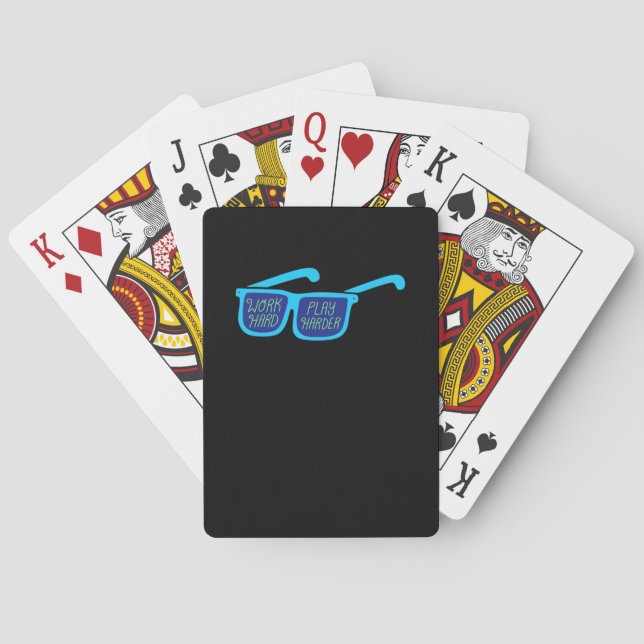 hart arbeiten, so harte Arbeiter Spielkarten (Rückseite)