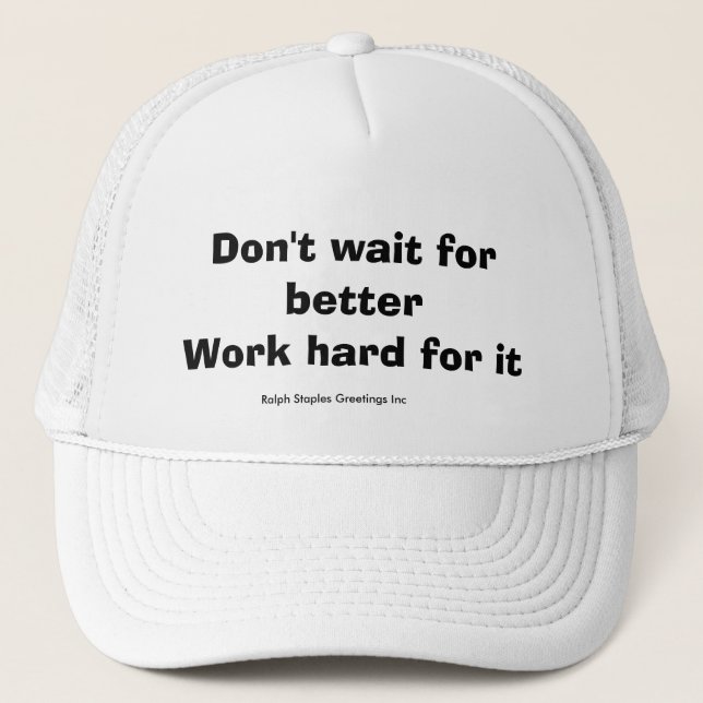 hart arbeiten truckerkappe (Vorderseite)