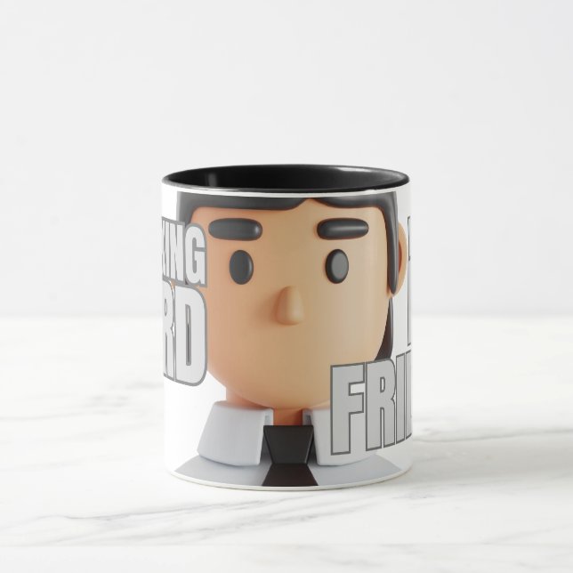 Hart arbeiten, warten auf Freitag – Bürohumer Tasse (Zentrum)
