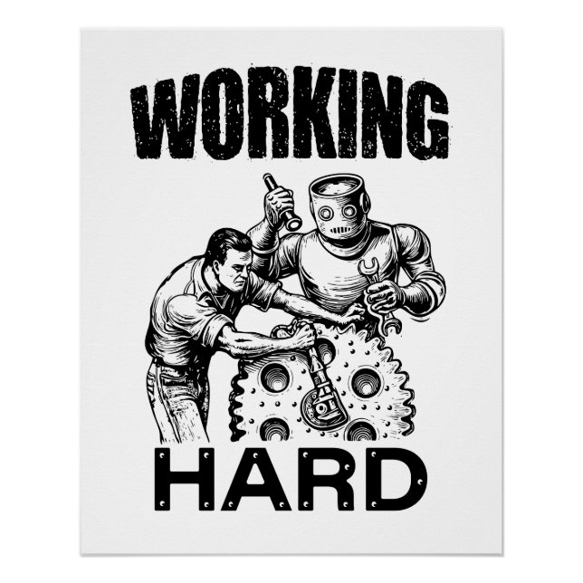 hart arbeitend poster (Vorderseite)