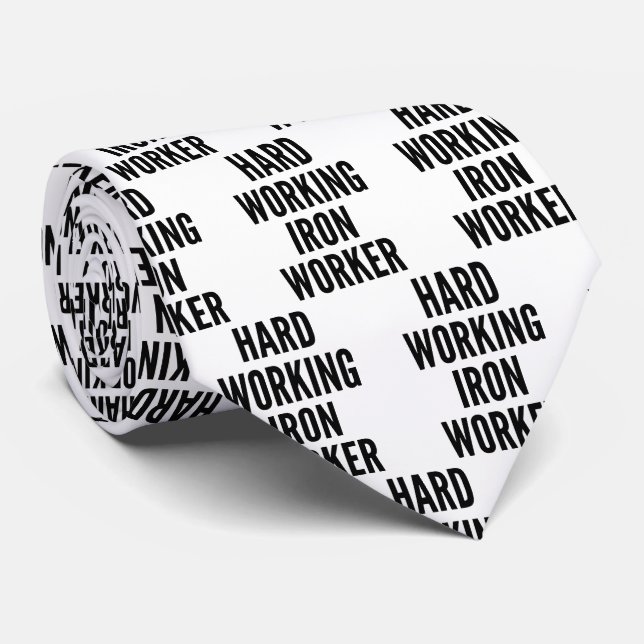 hart arbeitende eiserne Worker Neck Tie Krawatte (Gerollt)