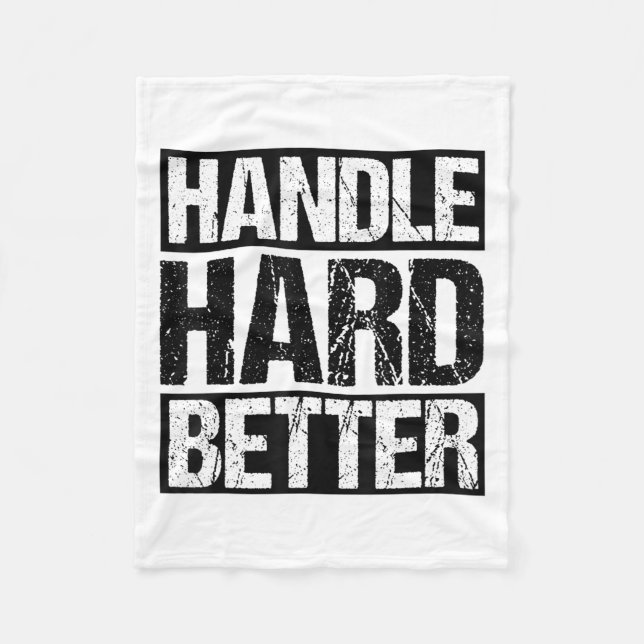Hart besser umgehen Motivationsbotschaft  Fleecedecke (Vorderseite)