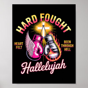 Hart erkämpfte Hallelujah Boxhandschuhe Glaube _1  Poster