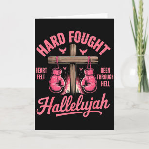 Hart erkämpfte Hallelujah Boxhandschuhe Glaube Karte