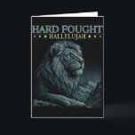 Hart erkämpftes Halleluja Christliches Bibelvers J Karte<br><div class="desc">Hart erkämpftes Halleluja Christliches Bibelvers Jesus Religiös</div>