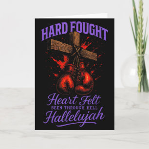 Hart erkämpftes herzliches Halleluja - Christliche Karte