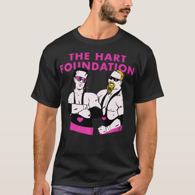 Hart Foundation Wrestling Premium T-Shirt (Vorderseite)