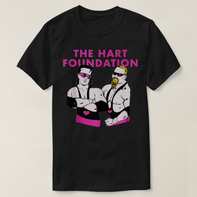 Hart Foundation-Wrestling T-Shirt (Design vorne)