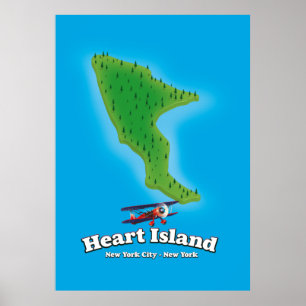 Hart Island New York New York Karte Poster