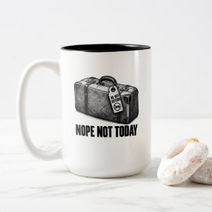 Hart Nein Geschlossener Koffer Nicht Heute Zweifarbige Tasse