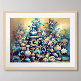 Hart Pastel Zeichne chinesische Menagerie Poster