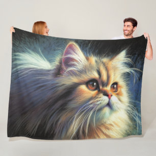 Hart Pastel Zeichnend persische Katze Fleecedecke