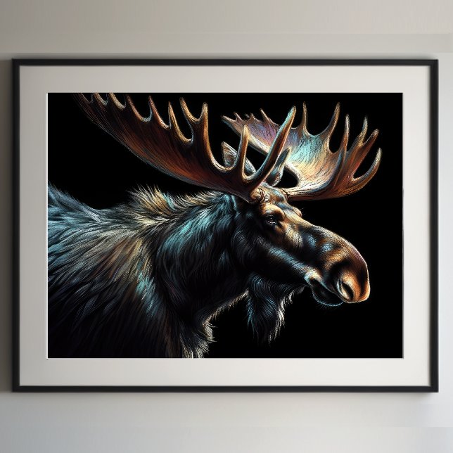 Hart Pastell Zeichnend Bull Elch Poster (Von Creator hochgeladen)