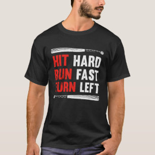 Hart treffen, schnell laufen, links abbiegen, Herr T-Shirt