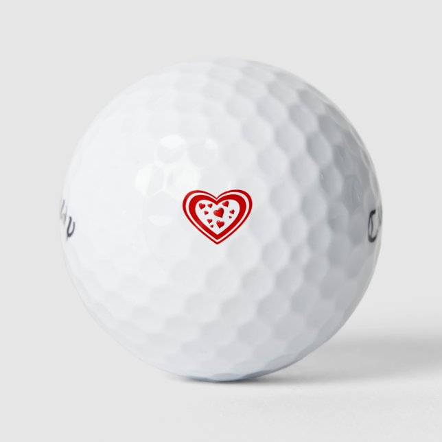 Hart voller Liebe Golfball (Vorderseite)