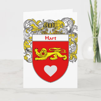 Hart-Wappen/Familienwappen (überzogen) Feiertagskarte
