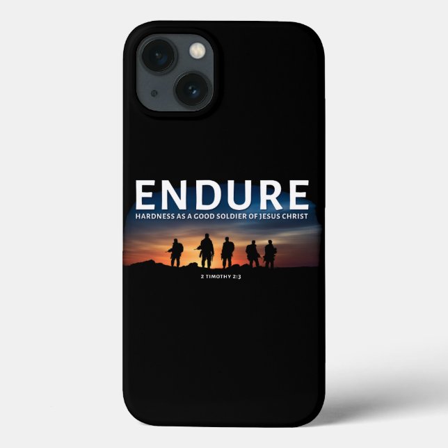 Härte als guter Soldat Jesu Christi ertragen Case-Mate iPhone Hülle (Rückseite)