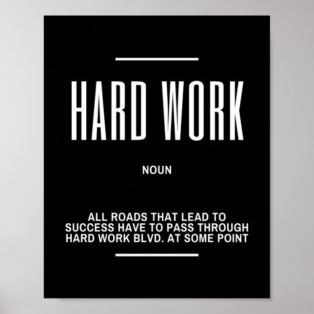 harte Arbeit blvd. Inspirationsangebot Poster (Vorne)