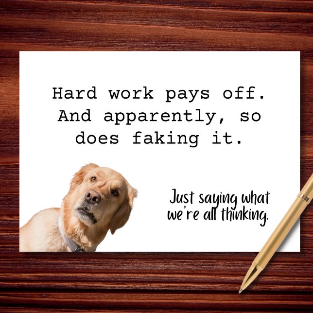 Harte Arbeit gegen Fakten für IT-Glückwunsch Karte (Von Creator hochgeladen)