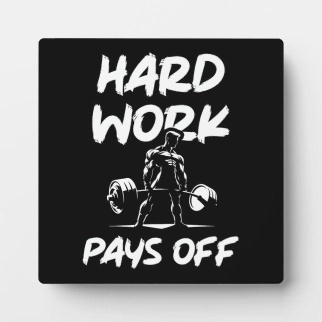 Harte Arbeit leistet Gym Workout Fitness Motivatio Fotoplatte (Vorderseite)