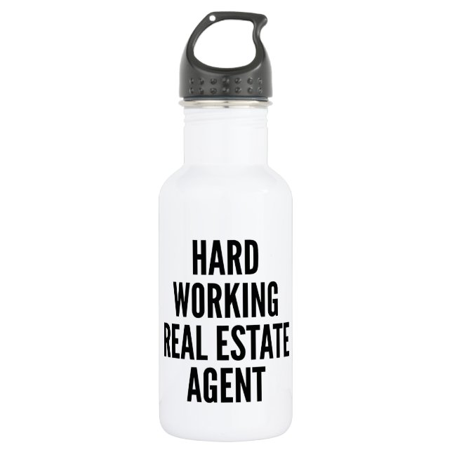 Harte Arbeit Real Anwesen Agent Edelstahlflasche (Vorderseite)