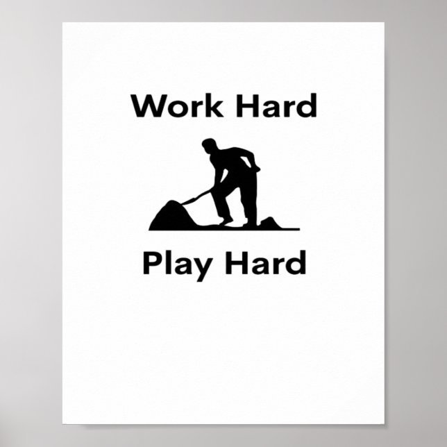harte Arbeit - so hart arbeitende Klassik Poster (Vorne)