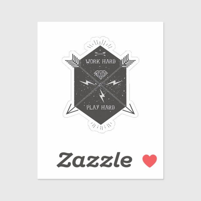 harte Arbeit so hart klassisch Aufkleber (Blatt)