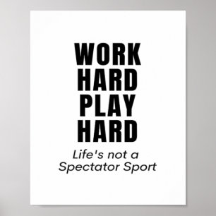 harte Arbeit so hart klassisch Poster