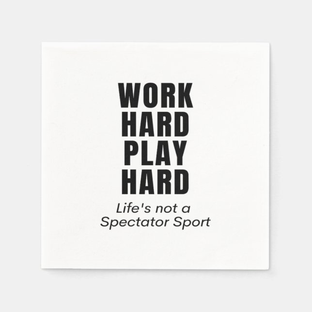 harte Arbeit so hart klassisch Serviette (Vorderseite)