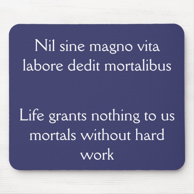 Harte Arbeit und Erfolg, Zitat von Horace Mousepad (Vorne)