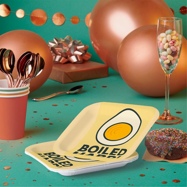 HARTE! Funny Hard Boiled Egg Spaß Pappteller (Von Creator hochgeladen)
