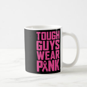 Harte Typ tragen rosa Brustkrebs Bewusstsein Männe Kaffeetasse