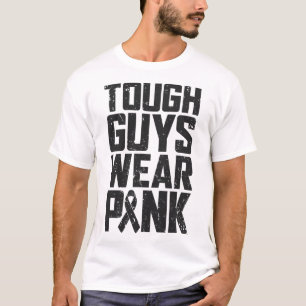 Harte Typ tragen rosa Brustkrebs Bewusstsein Männe T-Shirt