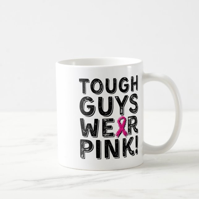 Harte Typ tragen rosa Cool rosa Brustkrebs-Aware Kaffeetasse (Rechts)