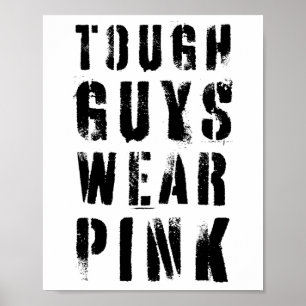 Harte Typ tragen rosa Vintag rosa Bauchmuskeln Aw Poster