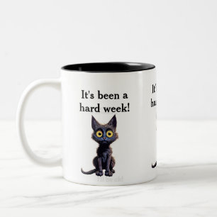 Harte Woche auf der Arbeit Zweifarbige Tasse