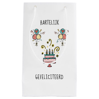 Hartelijk Gefeliciteerd | Happy Birthday Kleine Geschenktüte
