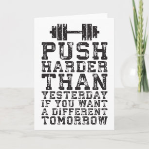 Harter als gestern - Workout Motivierend Karte