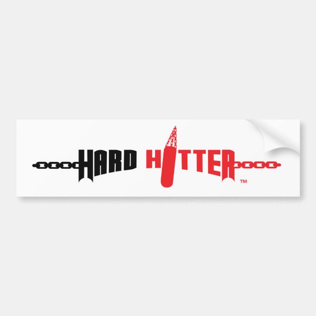 Harter Hitter-Logo-Autoaufkleber Autoaufkleber (Vorne)