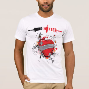Harter Hitter verbundenes Herz-amerikanisches T-Shirt