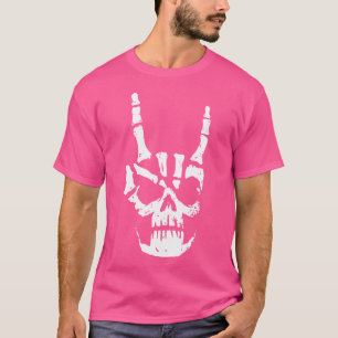 Harter Rock Skull Horn Hände Schwermetall Gothic T-Shirt