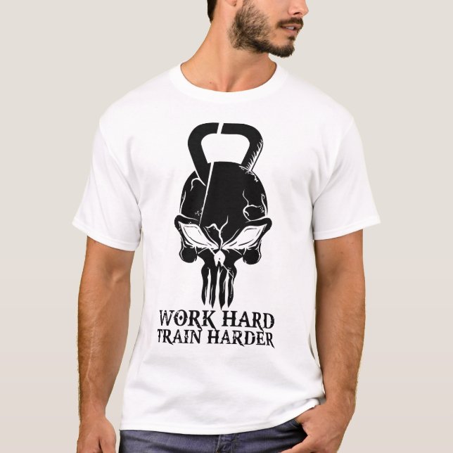 Harter Train Harder Gym T-Shirt (Vorderseite)