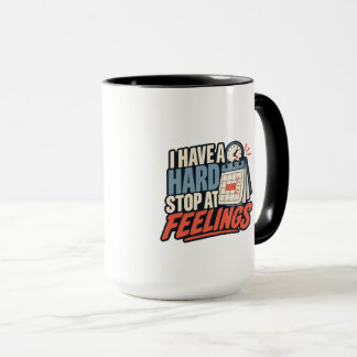 Hartes Ende bei Gefühlen Büro Humor Kaffeetasse