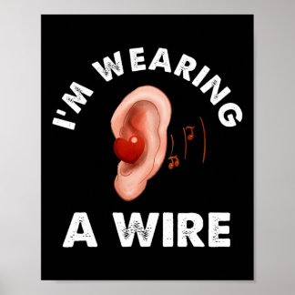 Hartes Hören Spaß ASL Hörbehinderung Ich bin Weari Poster