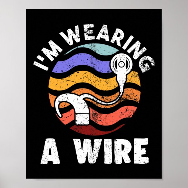 Hartes Hören Spaß ASL Hörbehinderung Ich bin Weari Poster (Vorne)