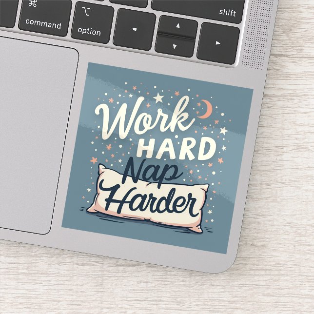 hartes Nickerchen härter arbeiten Aufkleber (Detail)