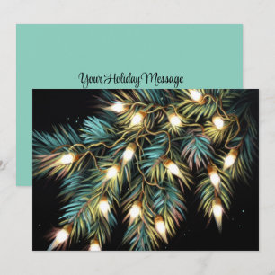 Hartes Pastell-Zeichnung Weihnachts-Feiertags-Lich Feiertagskarte