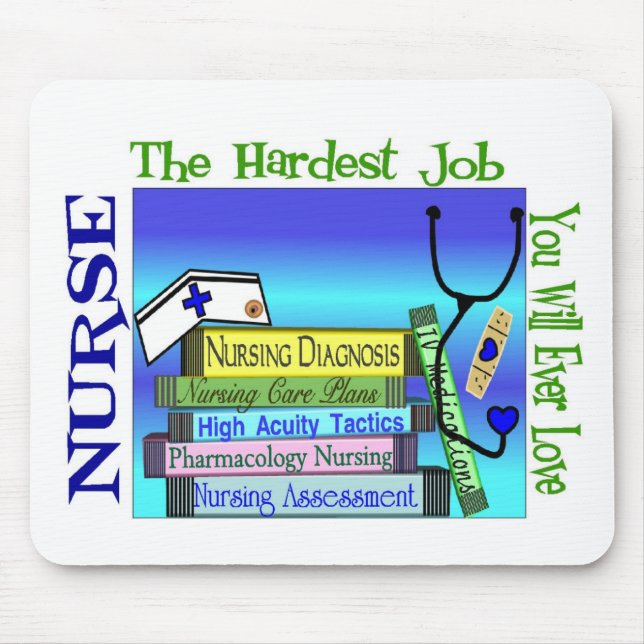 "Härtester Job Sie pflegend wird überhaupt Liebe-" Mousepad (Vorne)