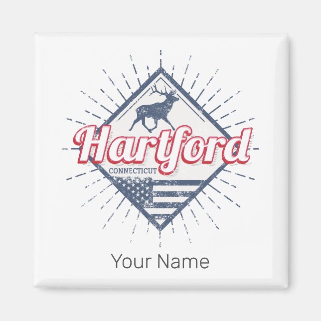 Hartford City Connecticut Vereinigte Staaten Magnet (Vorne)